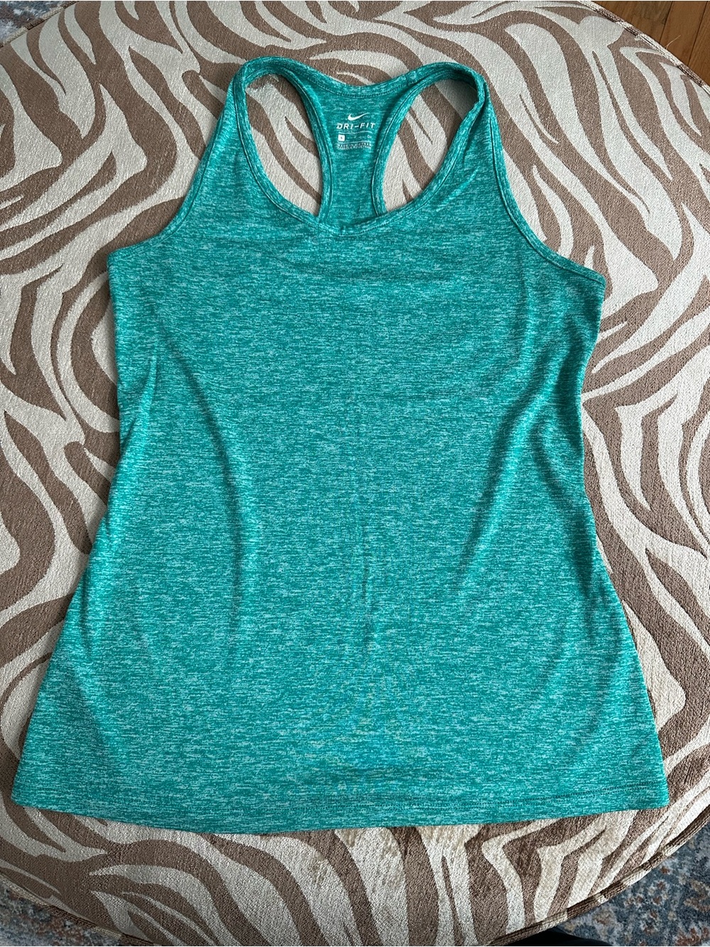 Nike Women's Teal Space-Dye Racerback Tank